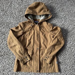 Patagonia Prairie Dawn Parka Hooded Jacket 27150 Women’s Brown XS Sherpa